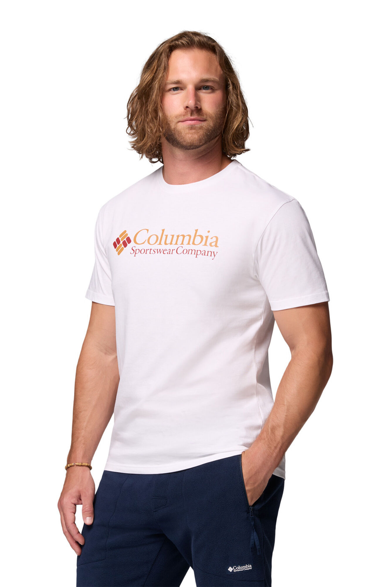 Columbia Camiseta de manga corta de algod&oacute;n org&aacute;nico Basic Logo&trade; de Columbia para hombre