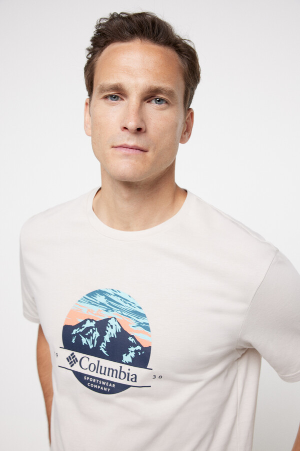 Springfield T-shirt estampada Columbia Path Lake™ II para homem camel