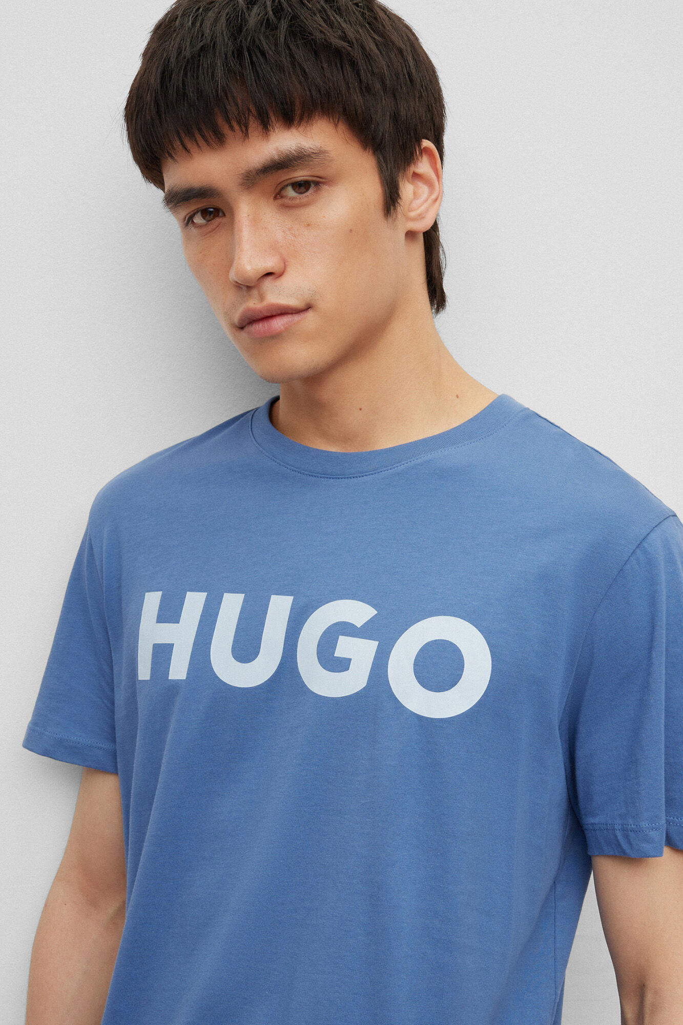 HUGO T-shirt de manga curta azul