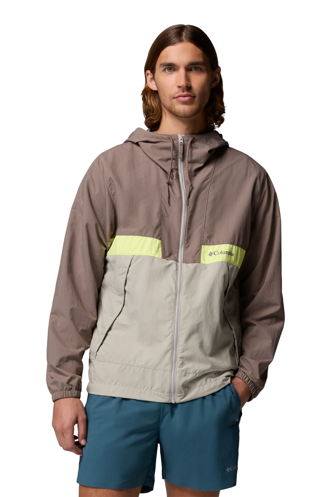 Columbia Cortavientos con capucha nude