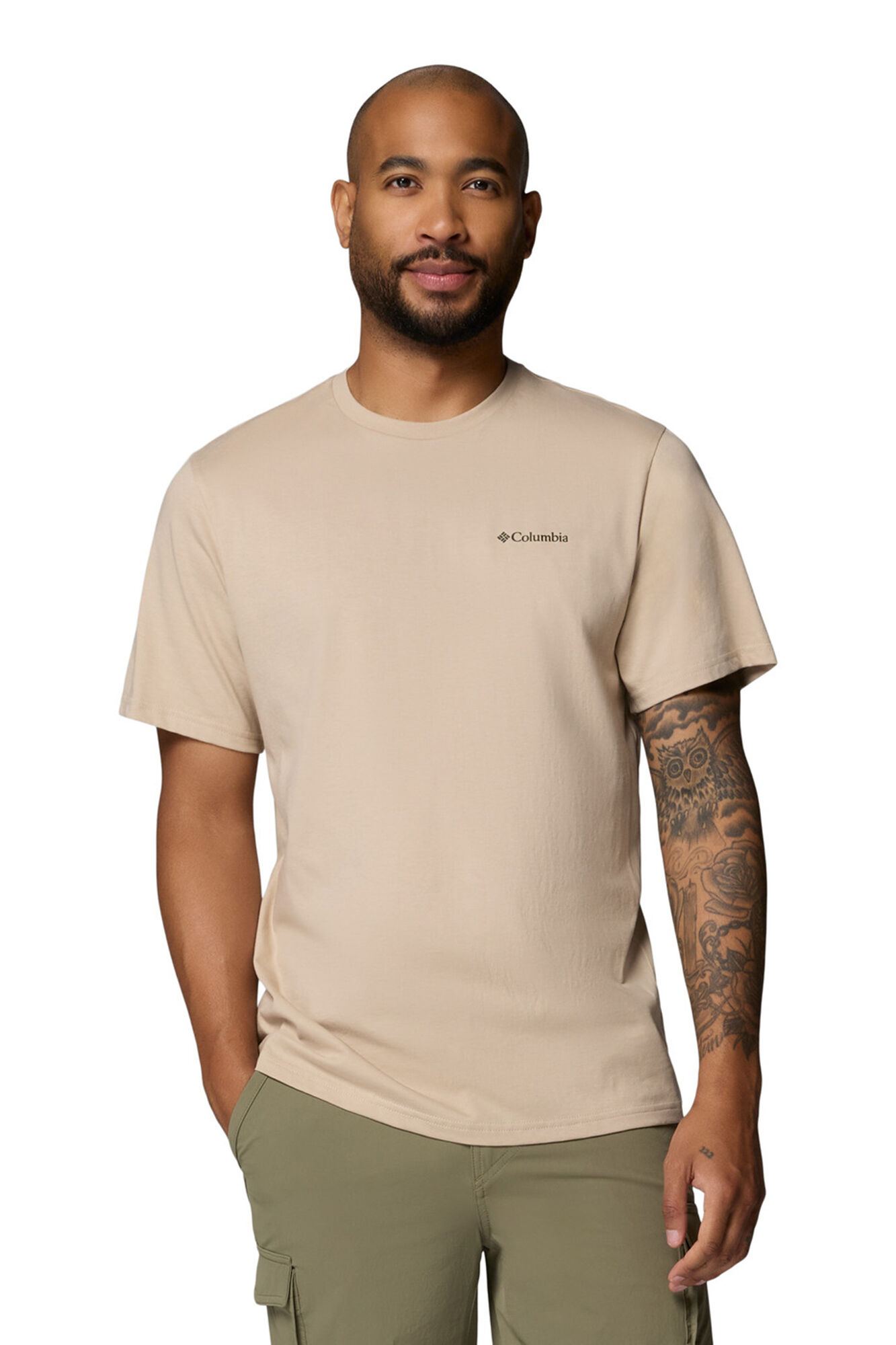 Columbia Camiseta con estampado de naturaleza en la espalda nude