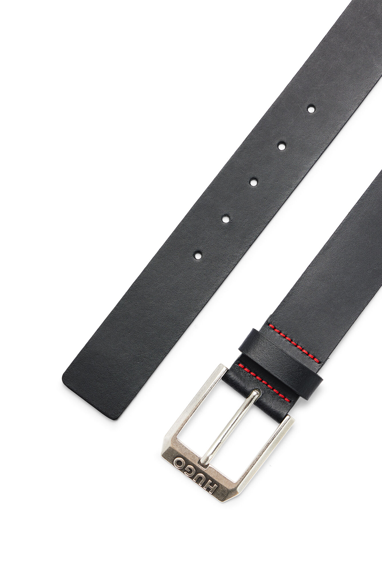 HUGO Cinturon piel negro