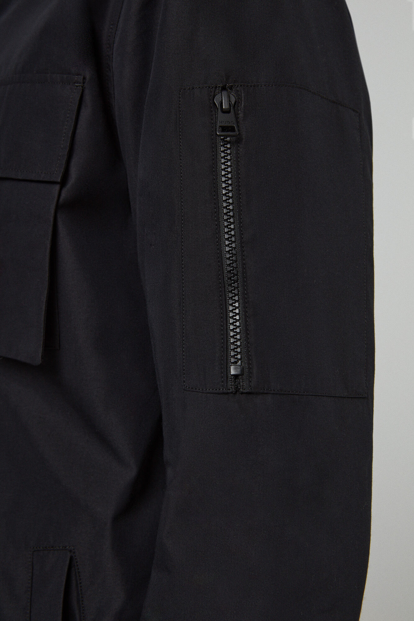 HUGO Canvas overshirt black