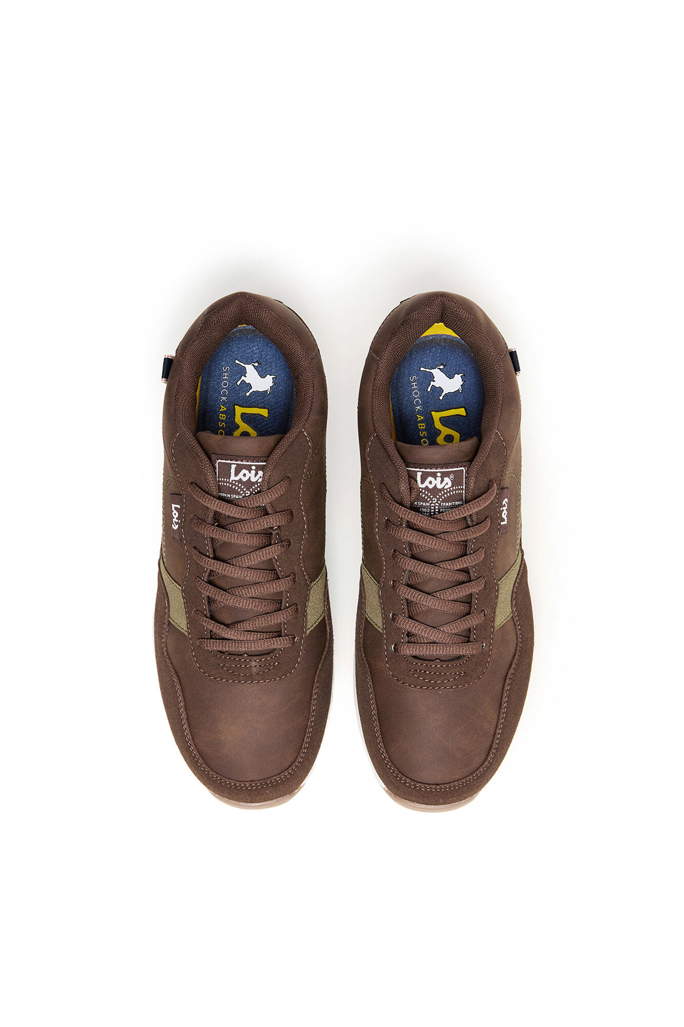 Lois T&ecirc;nis de corrida casual masculino Lois camel