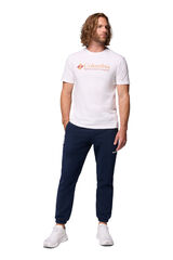 Columbia Camiseta de manga corta de algod&oacute;n org&aacute;nico Basic Logo&trade; de Columbia para hombre blanco