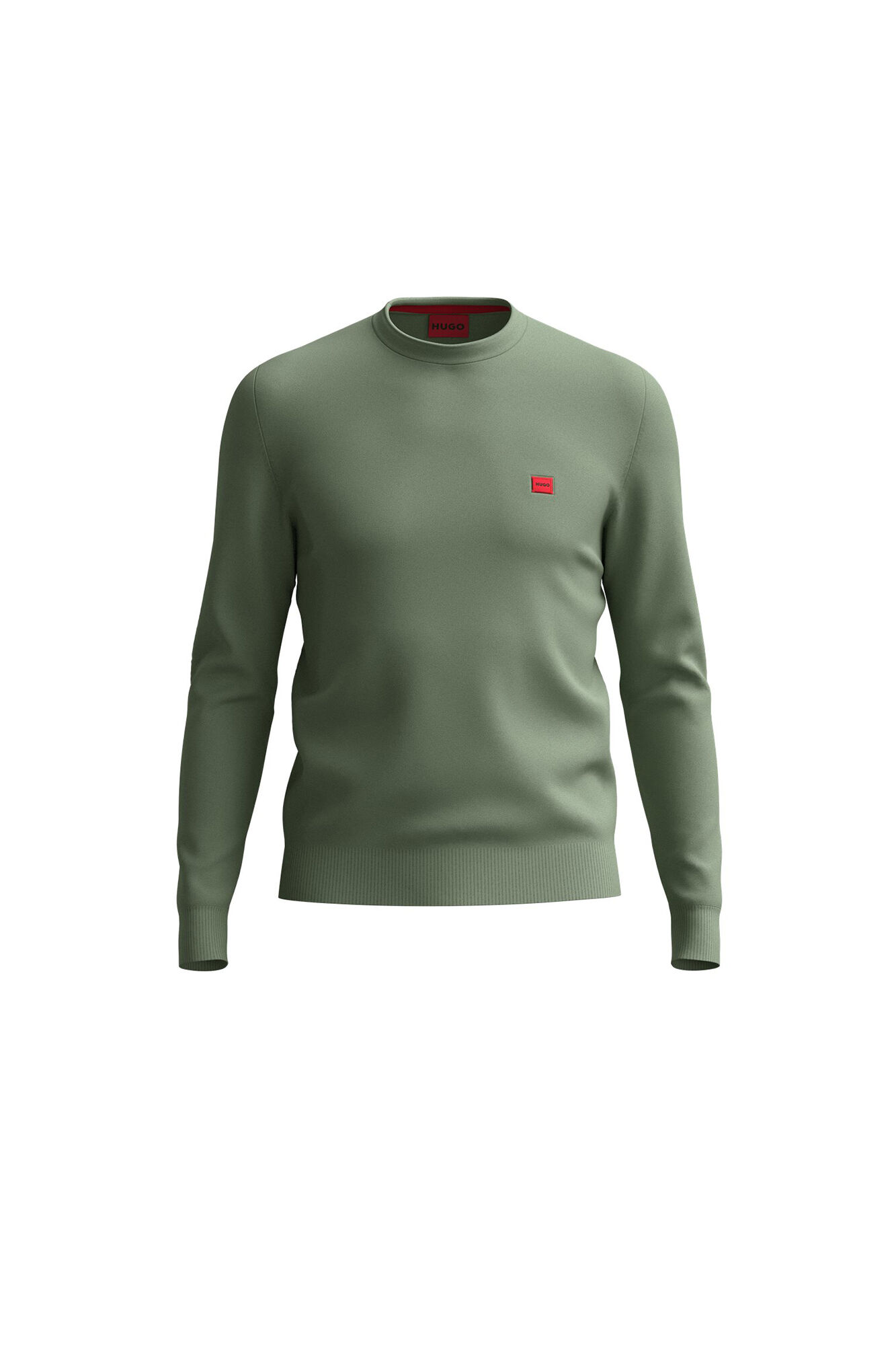 HUGO crew neck jumper green