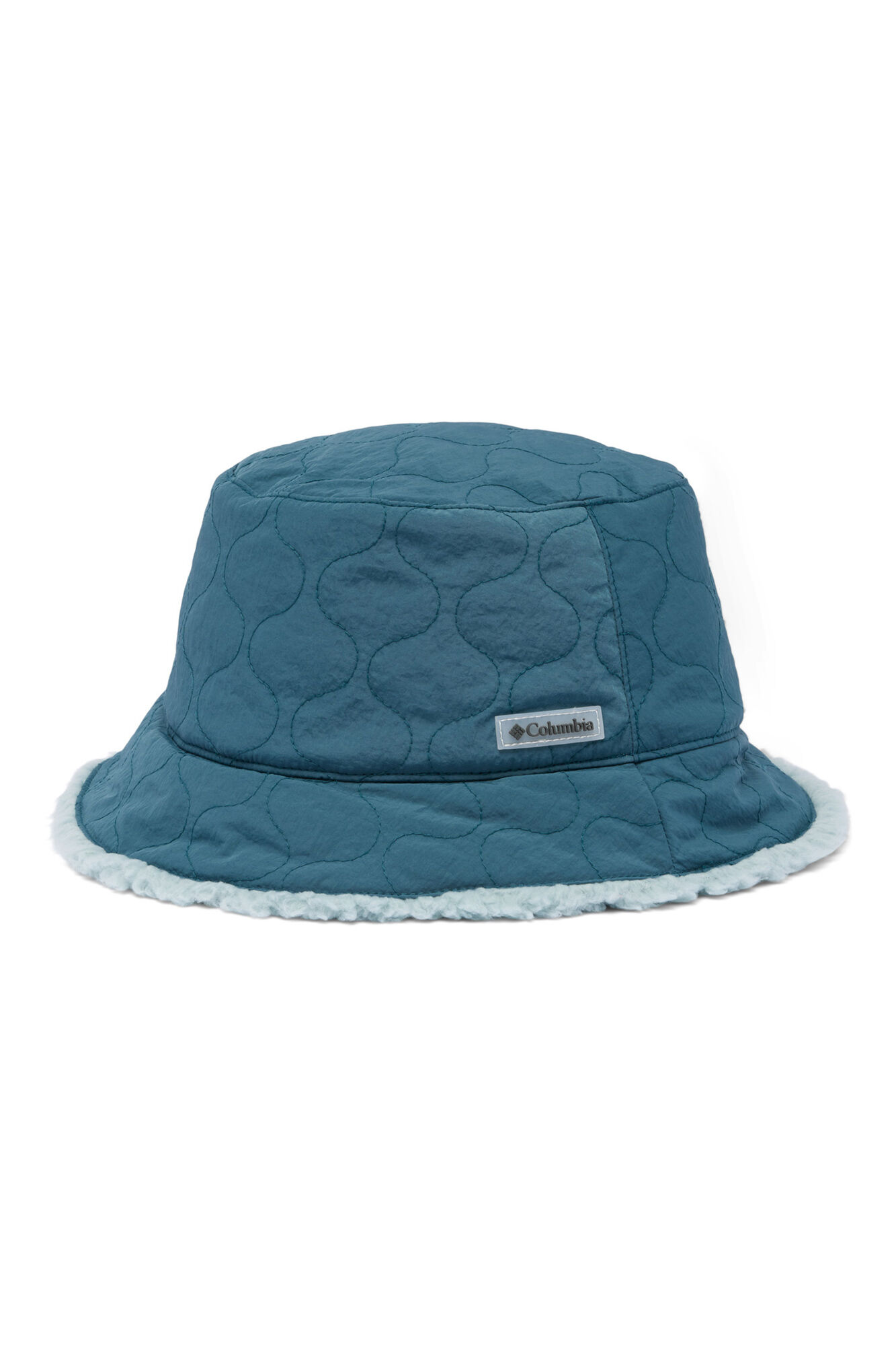 Columbia Sombrero de pescador acolchado y reversible de forro polar sherpa Winter Pass&trade; II unisex azul