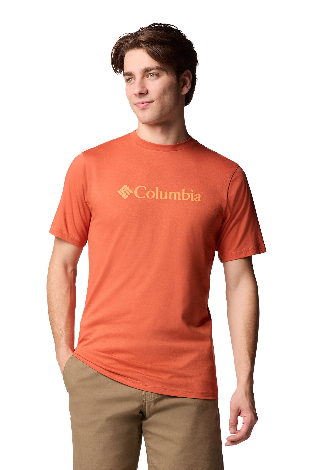 Columbia Columbia for men 's Basic Logo&trade; organic cotton short sleeve T-Shirt red