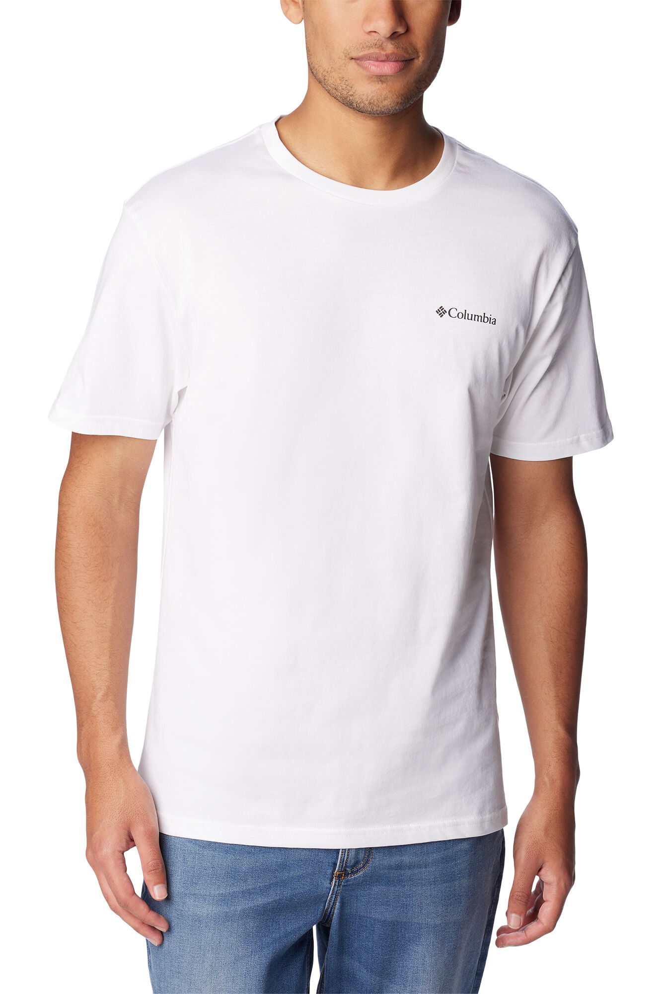 Columbia Camiseta masculina de manga curta de algod&atilde;o org&acirc;nico Basic Logo&trade; da para homem