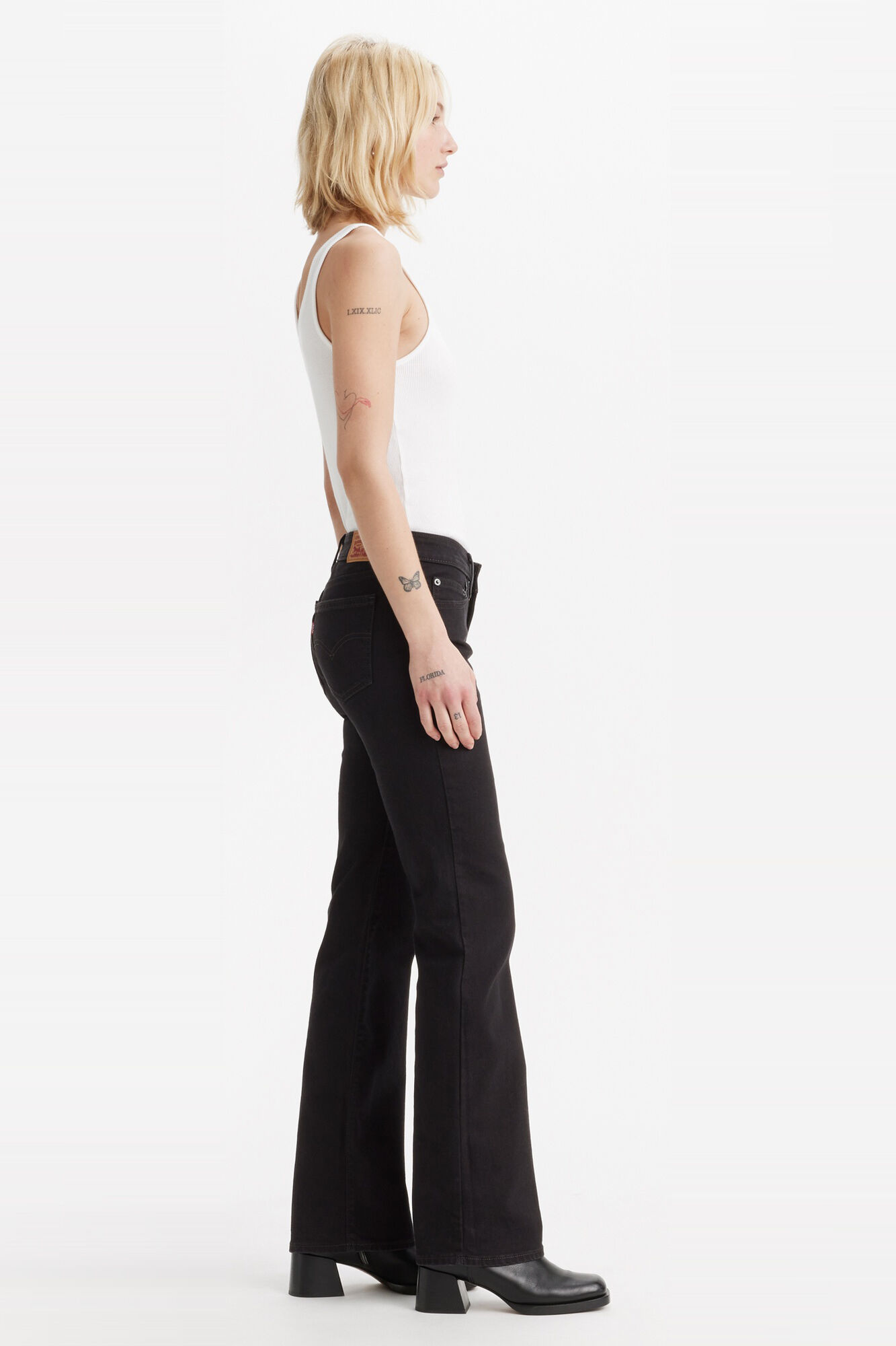 Levi's Jeans Skinny Tiro Medio negro