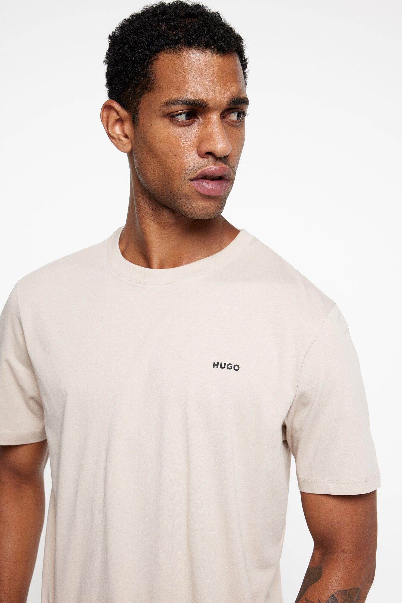 HUGO Short-sleeved T-shirt brown