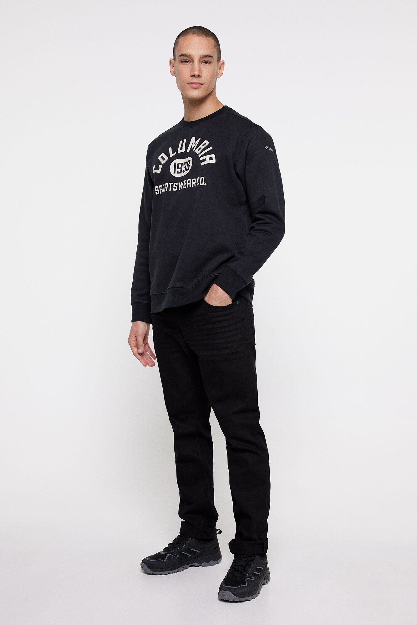 Columbia Sudadera de cuello redondo Columbia Trek&trade; para hombre negro