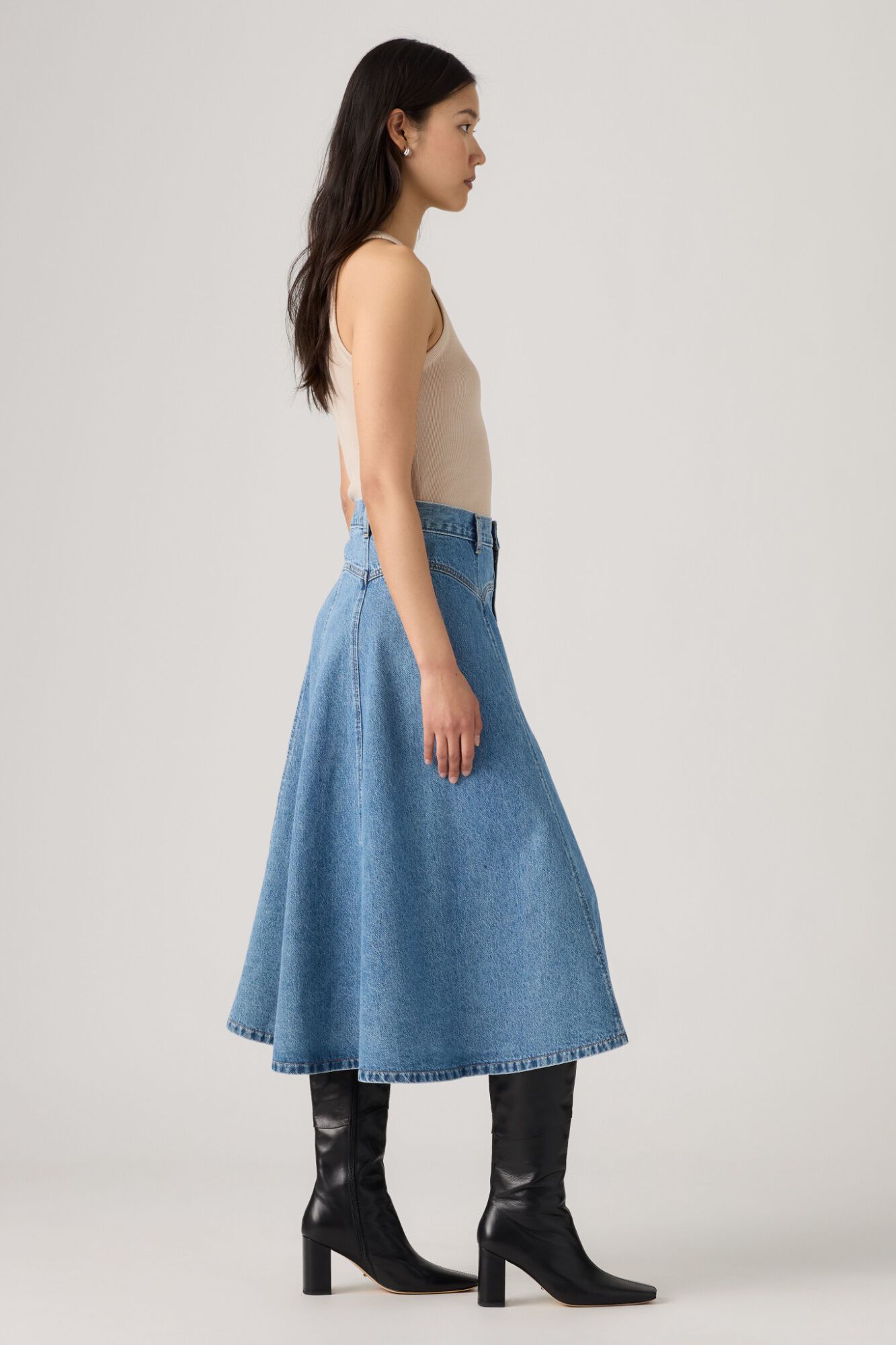 Levi's Falda vaquera midi azul