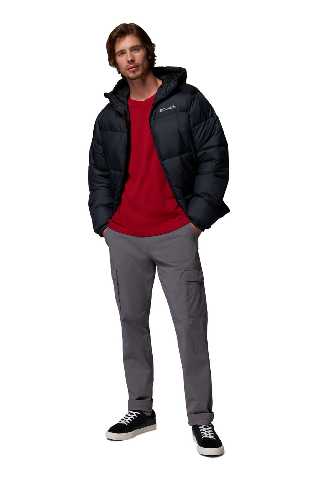 Columbia Puffer jacket with hood black