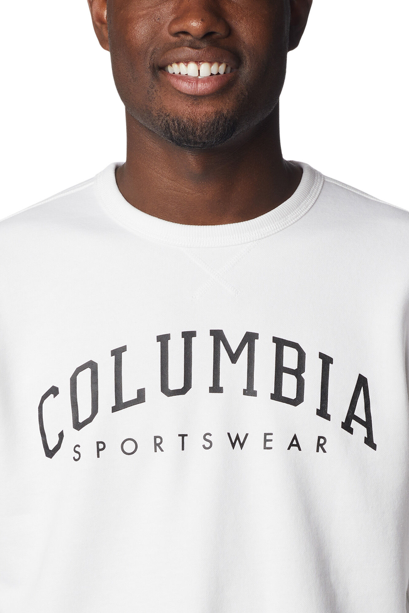 Columbia Round neck Sweatshirt with Columbia&trade; logo for men white