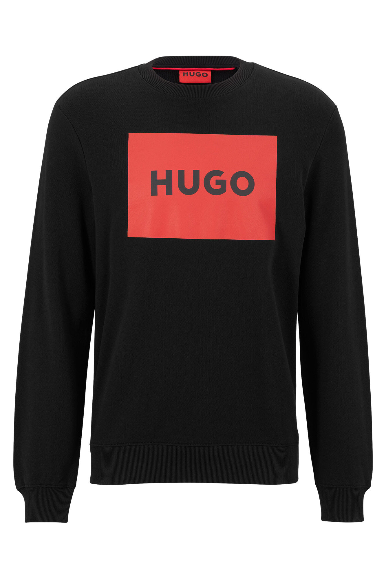 HUGO Cotton-terry sweatshirt black