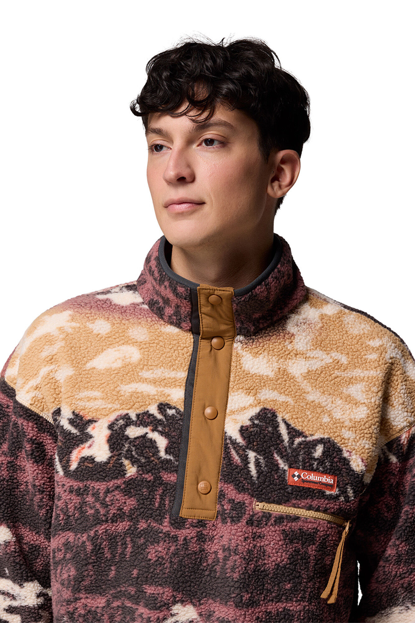 Columbia Forro polar con corchetes