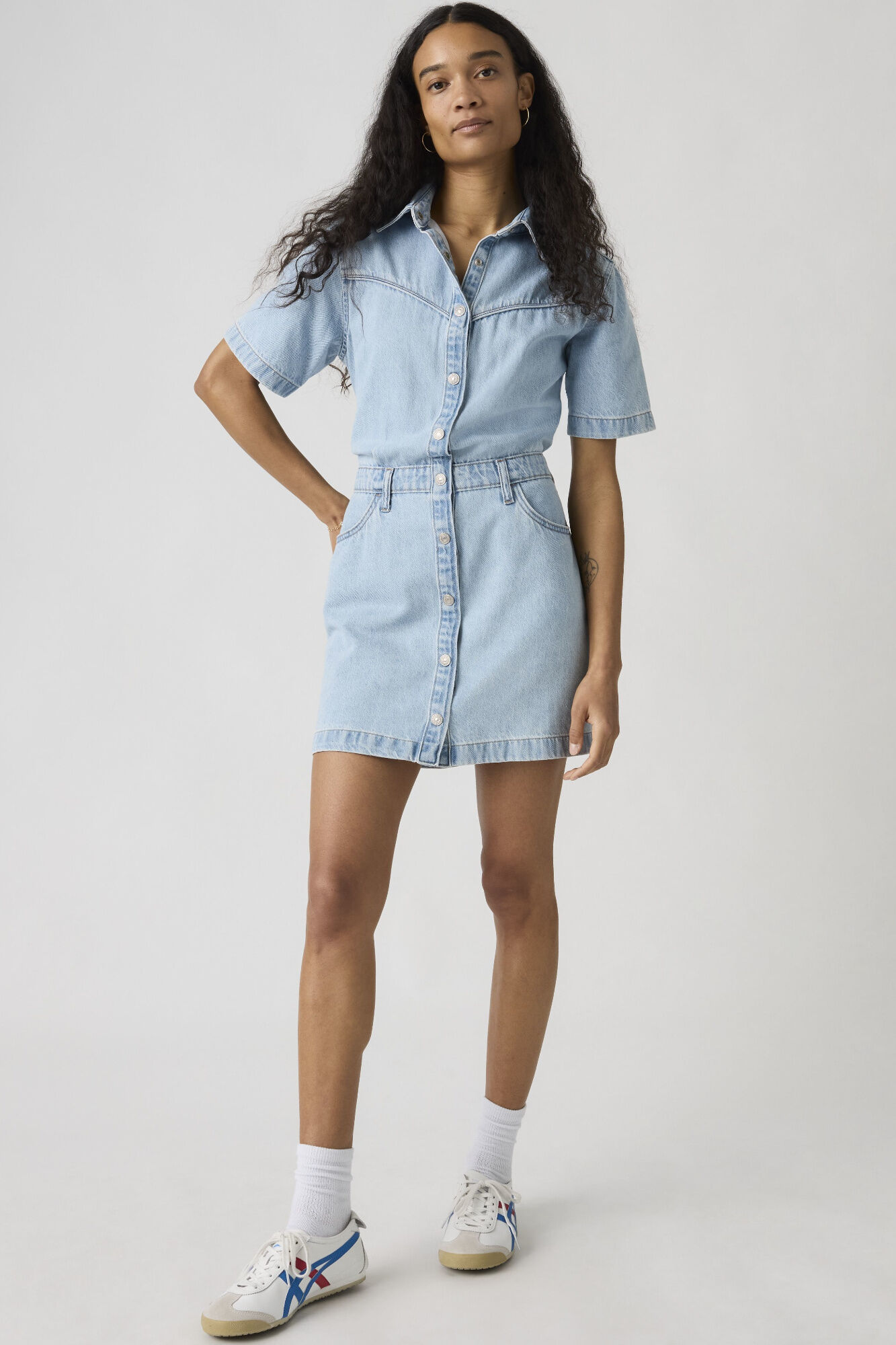 Levi's Vestido curto jeans azul