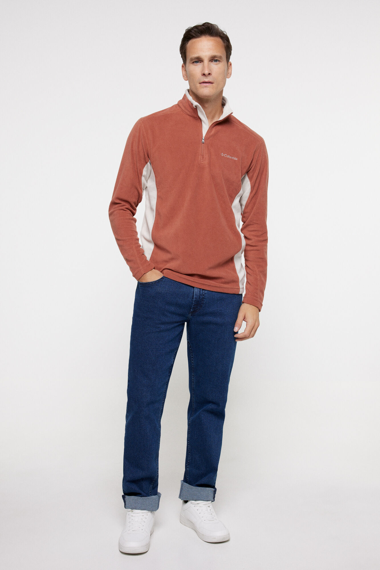 Columbia Columbia Klamath Range II&trade; half-zip fleece for men <br> red