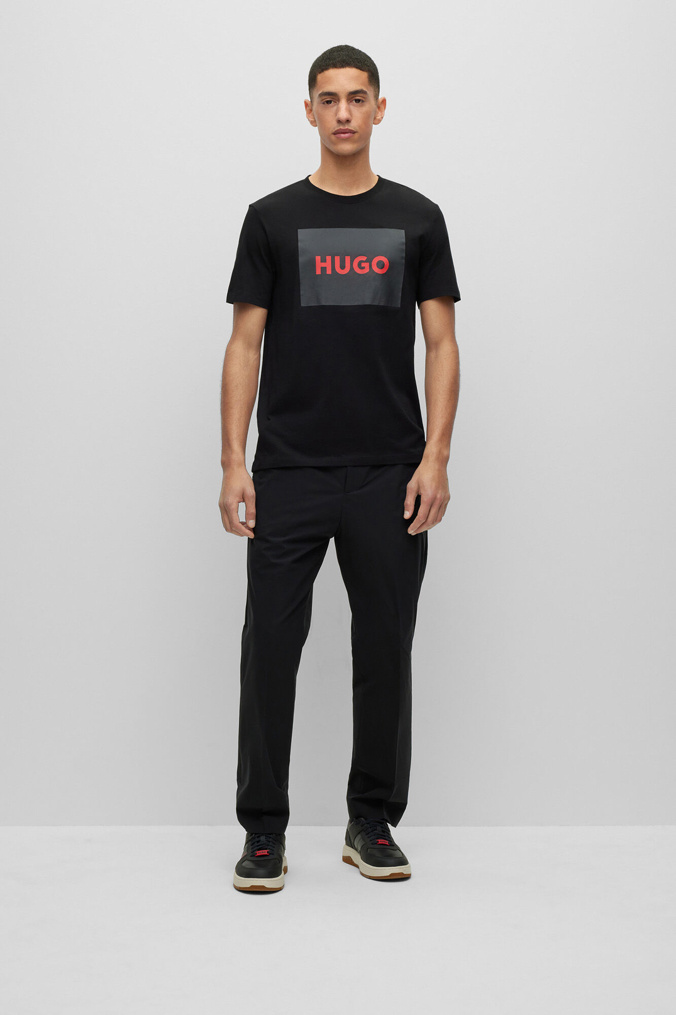 HUGO Short-sleeved T-shirt black