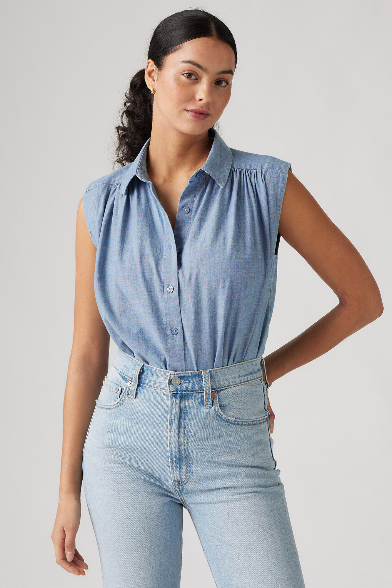Levi's Levi's&reg; denim blouse  blue
