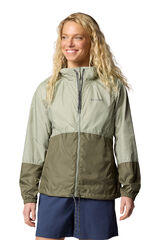 Columbia Cortavientos con capucha kaki