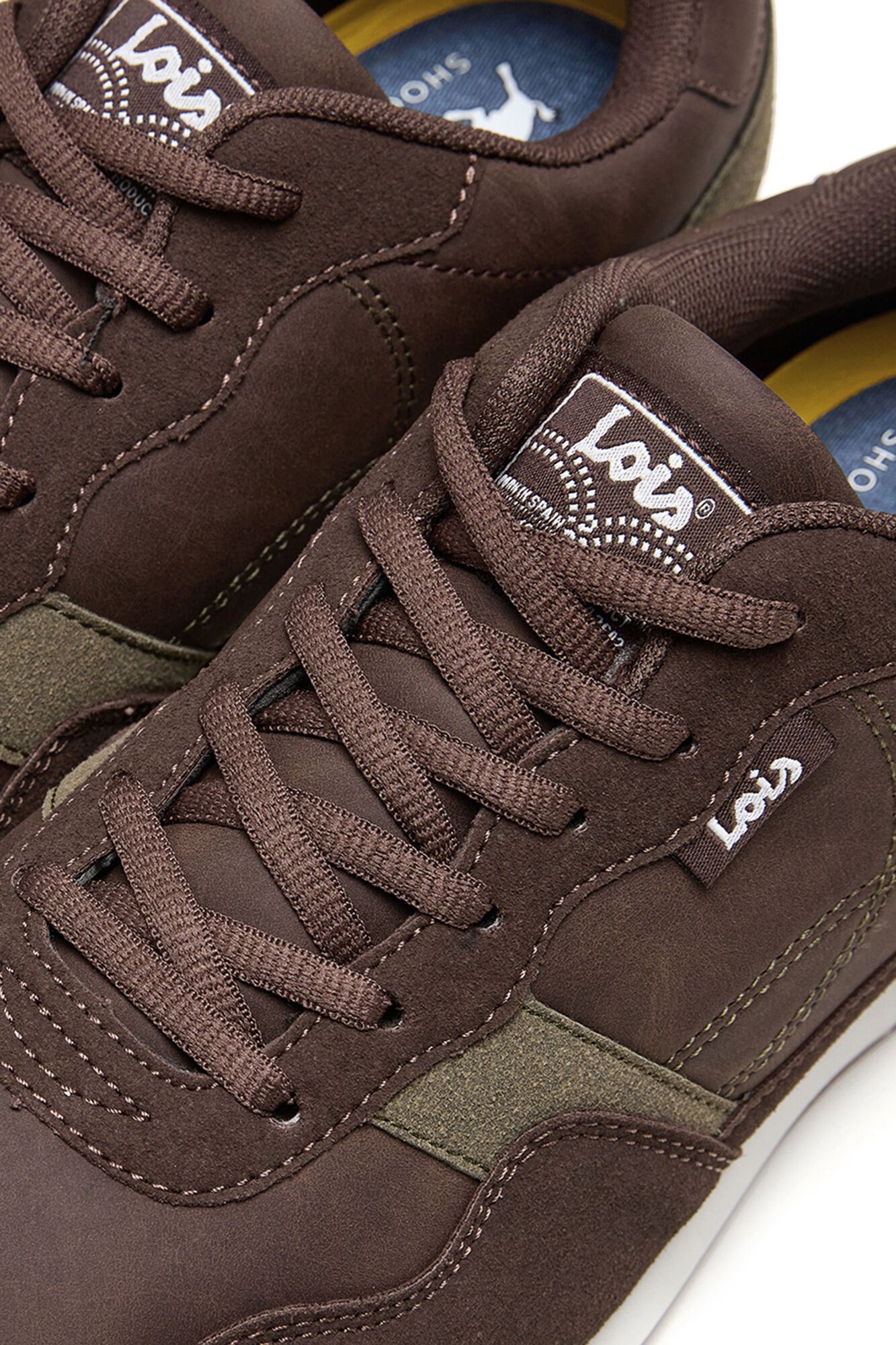 Lois T&ecirc;nis de corrida casual masculino Lois camel