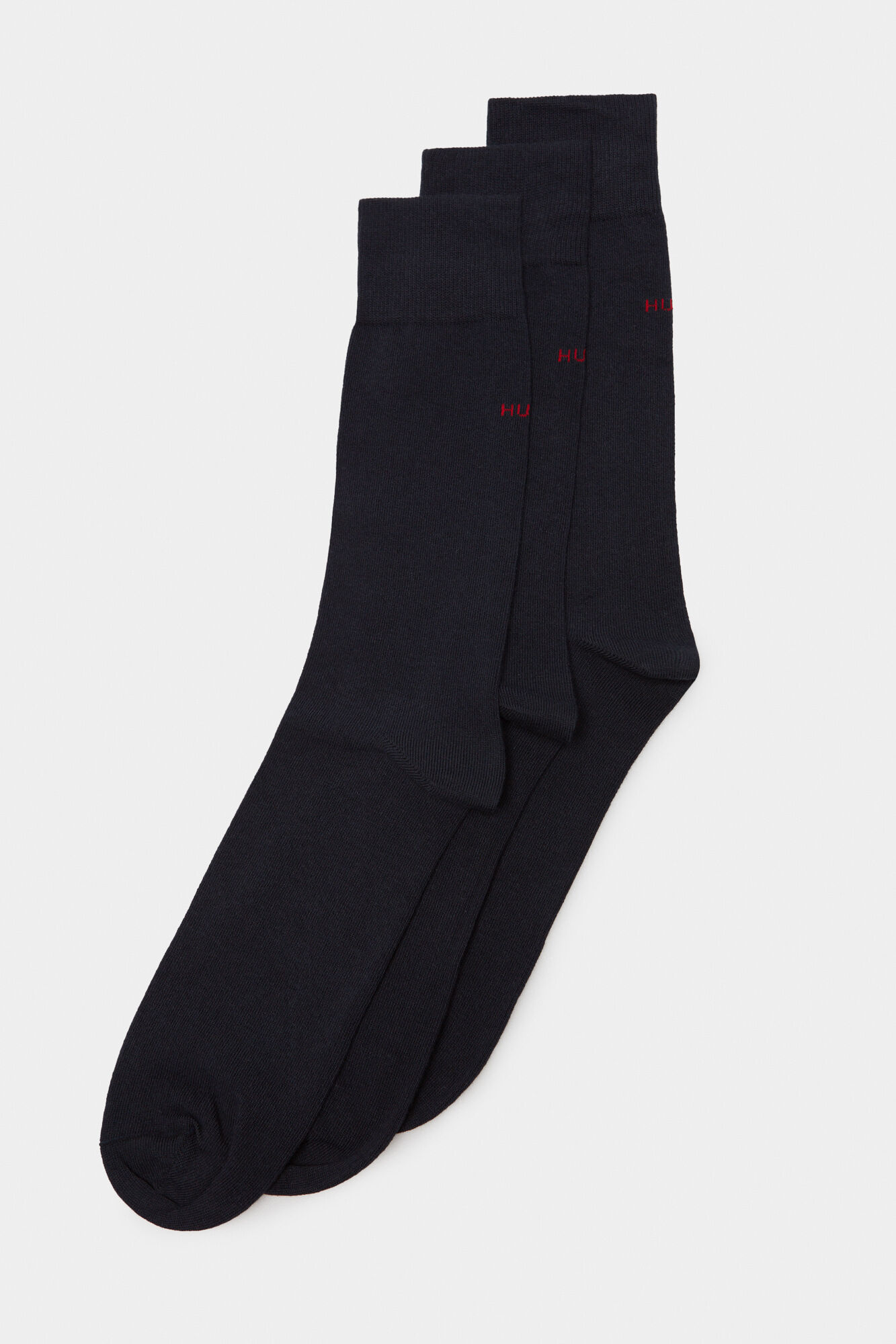 HUGO Pack de tr&ecirc;s meias lisas  azul