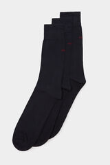 HUGO Pack de tr&ecirc;s meias lisas  azul