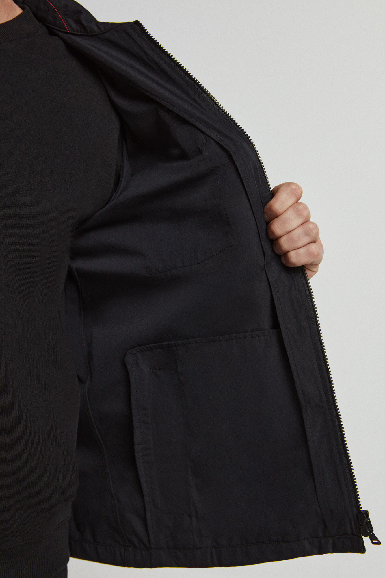 HUGO Canvas overshirt black