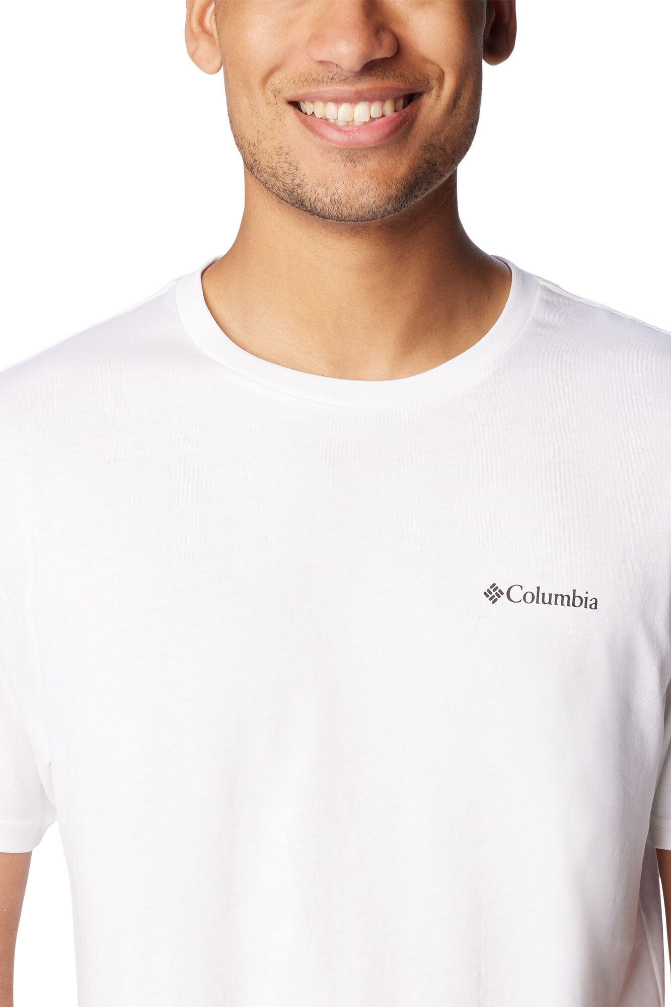 Columbia Camiseta masculina de manga curta de algod&atilde;o org&acirc;nico Basic Logo&trade; da para homem
