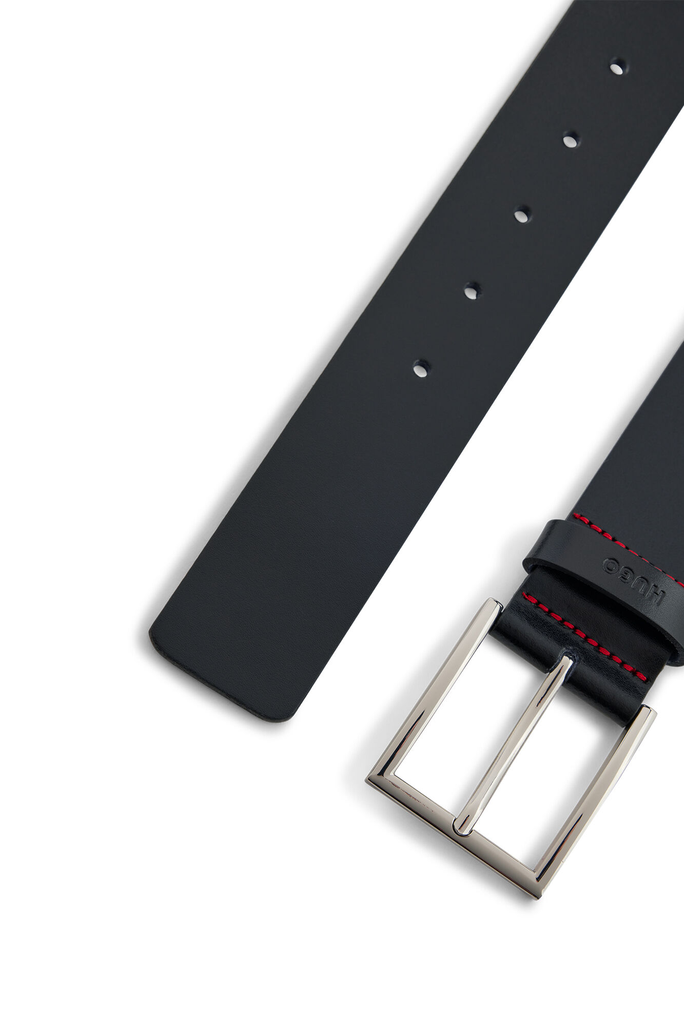 HUGO Cinturon piel negro