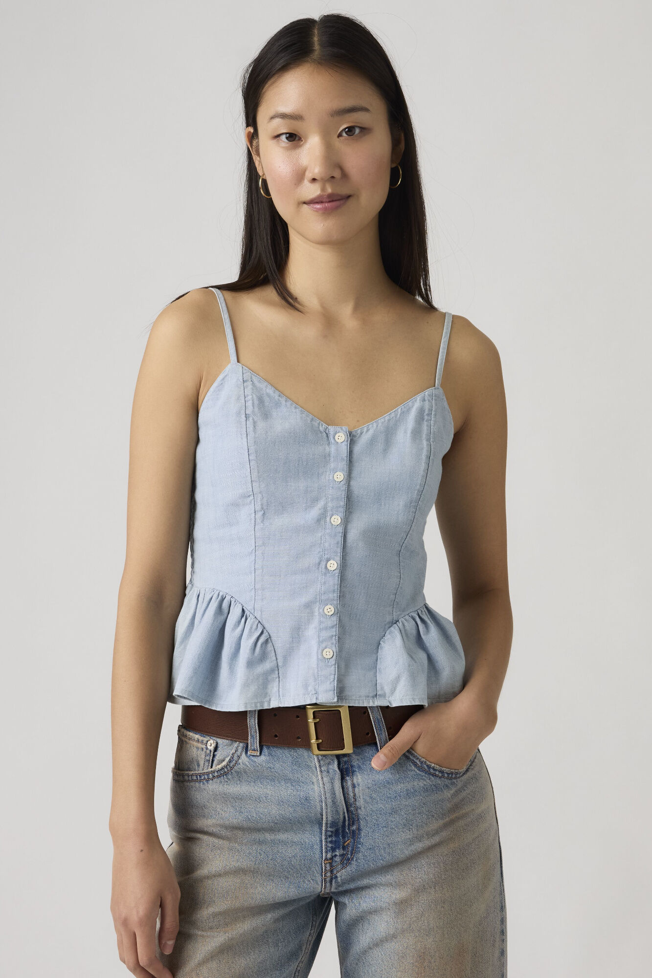 Levi's Top de tirantes azul