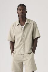 Levi's Camisa crop de manga corta blanco
