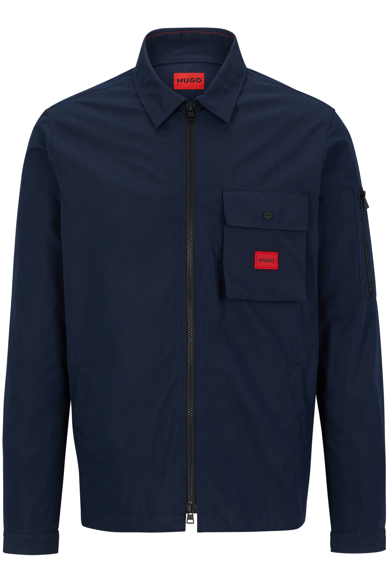HUGO Canvas overshirt blue