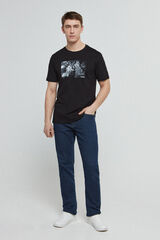 HUGO camiseta cuello redondo negro