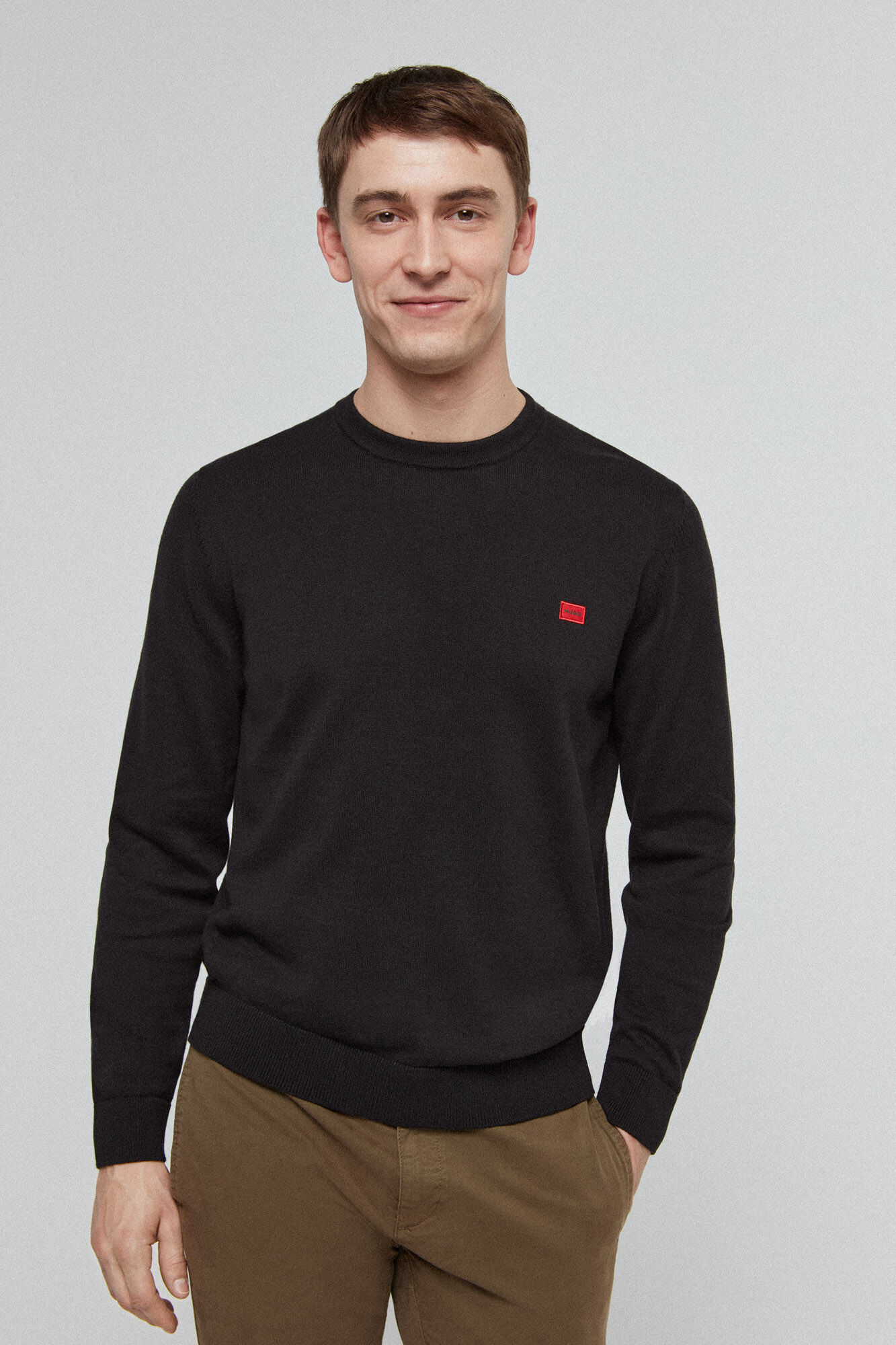 HUGO Round neck sweater black