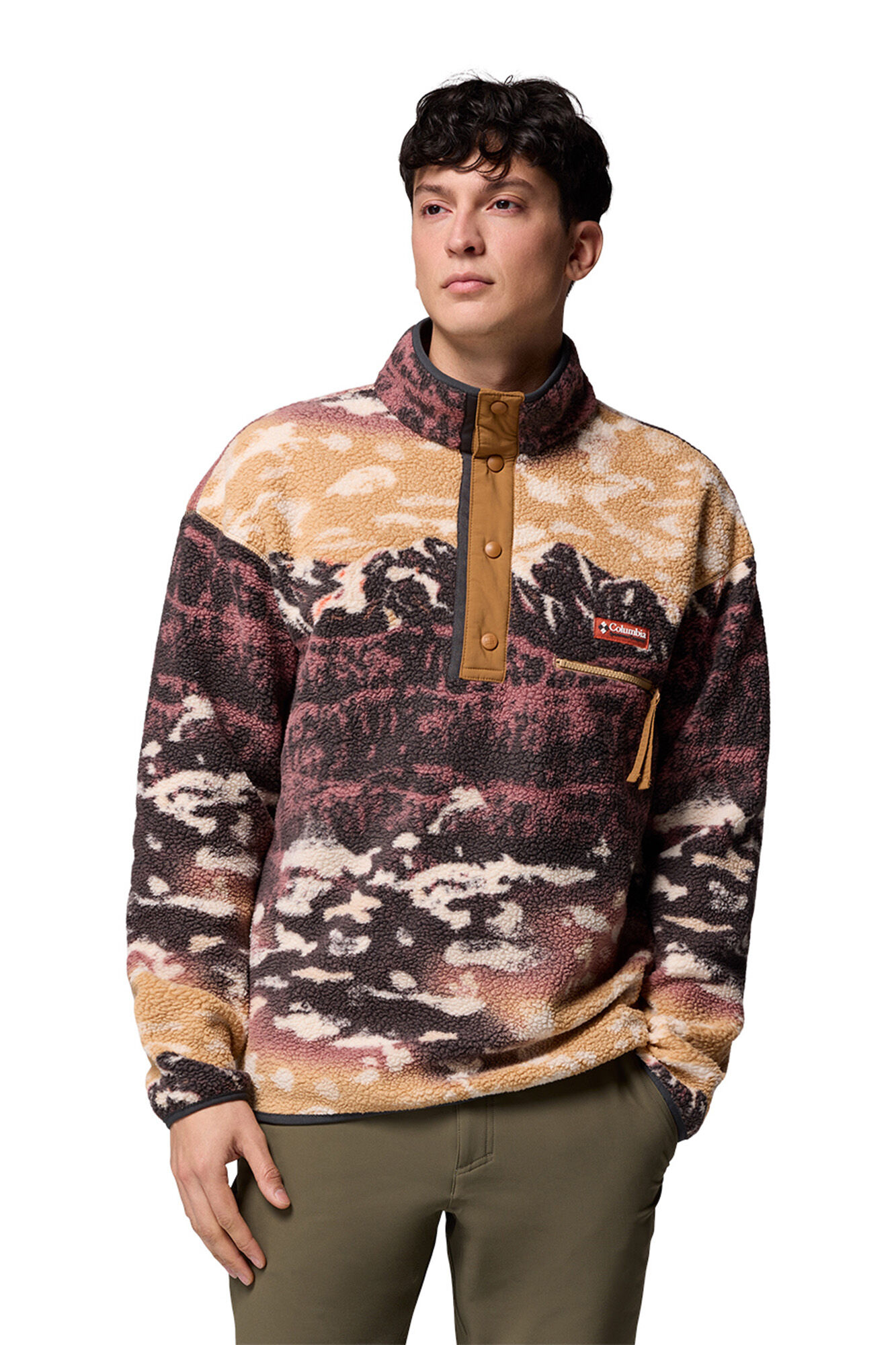 Columbia Forro polar con corchetes