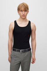 HUGO Cinturon piel negro