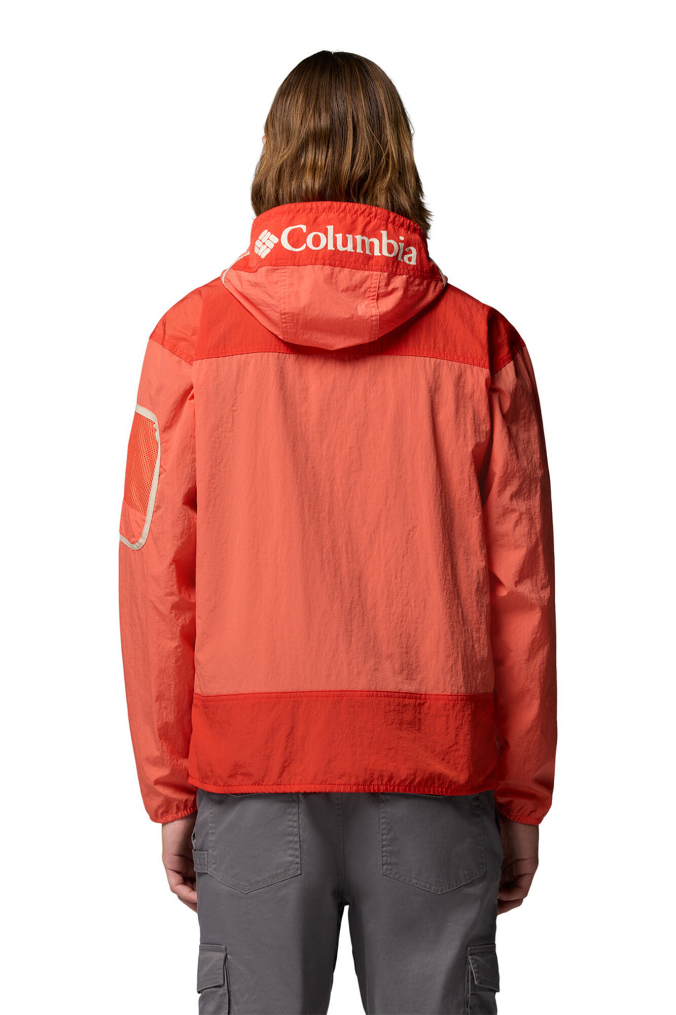 Columbia Anoraque corta-vento vermelho