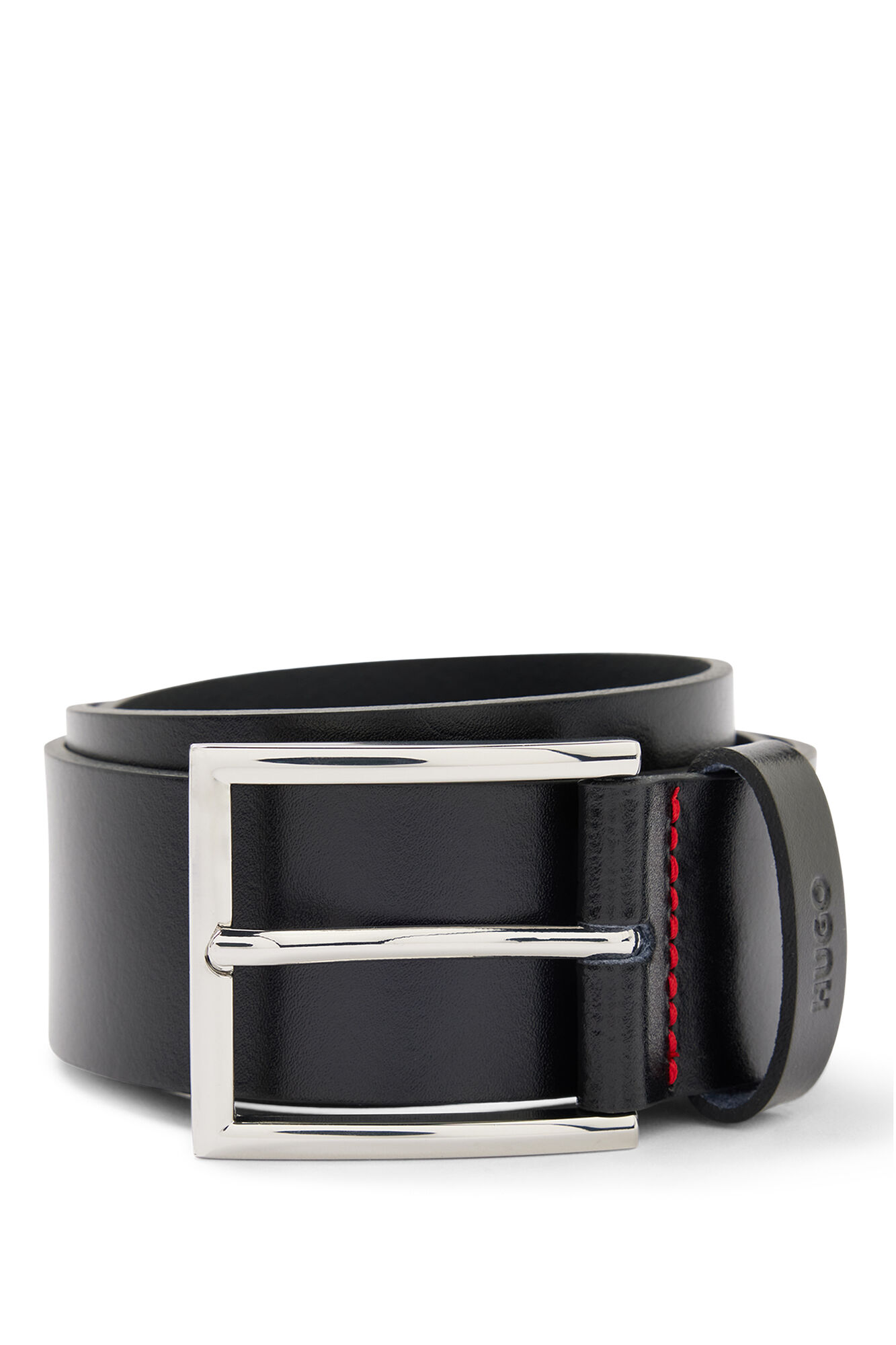 HUGO Cinturon piel negro