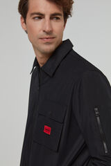 HUGO Canvas overshirt black