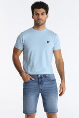 Lois Bermuda slim fit de cintura m&eacute;dia azul