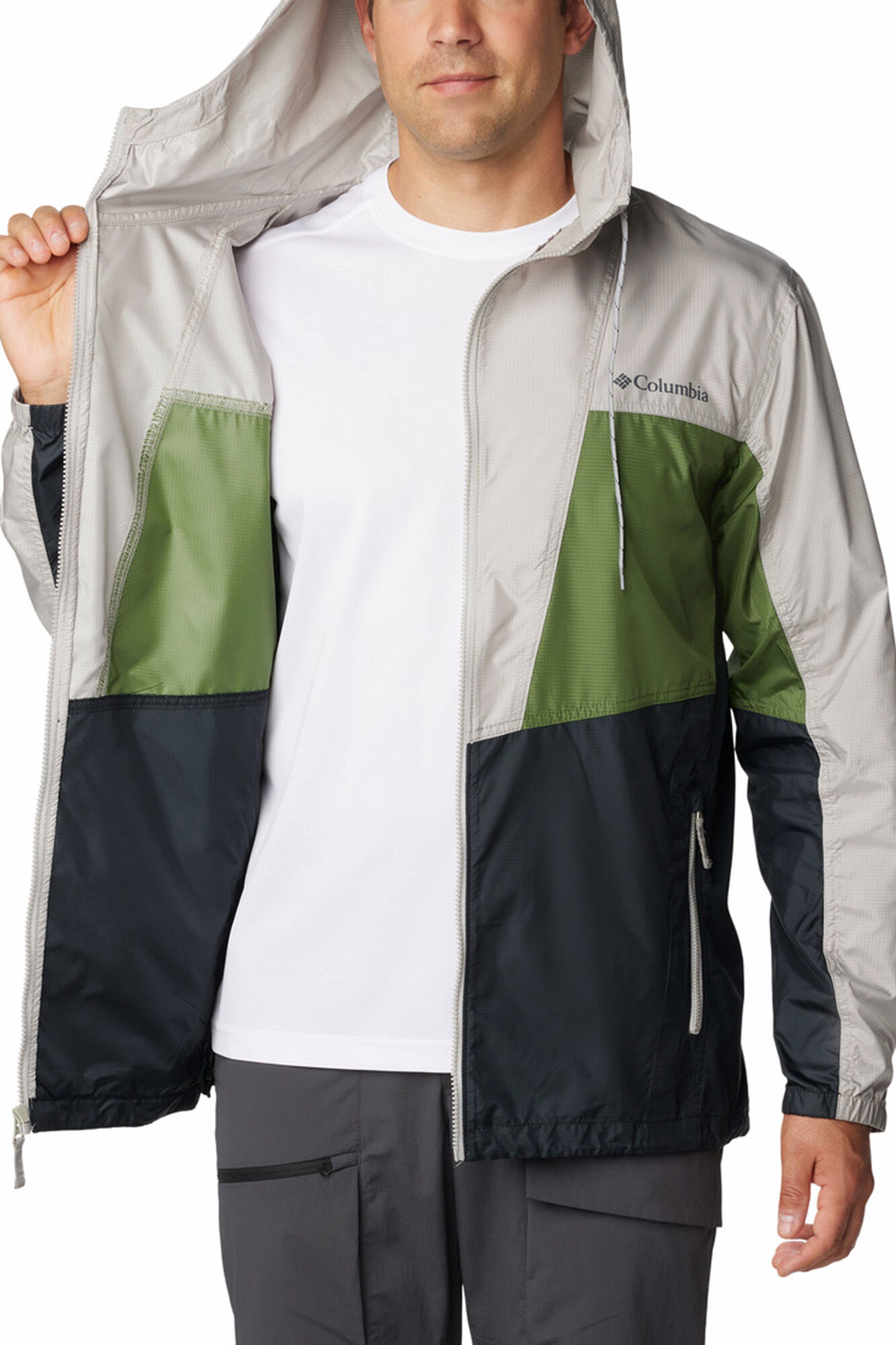 Columbia Cortavientos Columbia Trail Traveler&trade; para hombre gris