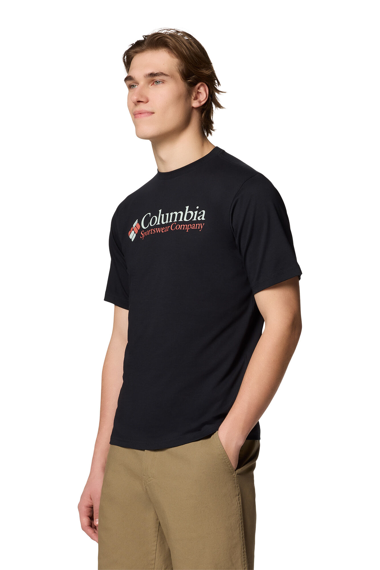 Columbia Columbia for men 's Basic Logo&trade; organic cotton short sleeve T-Shirt black