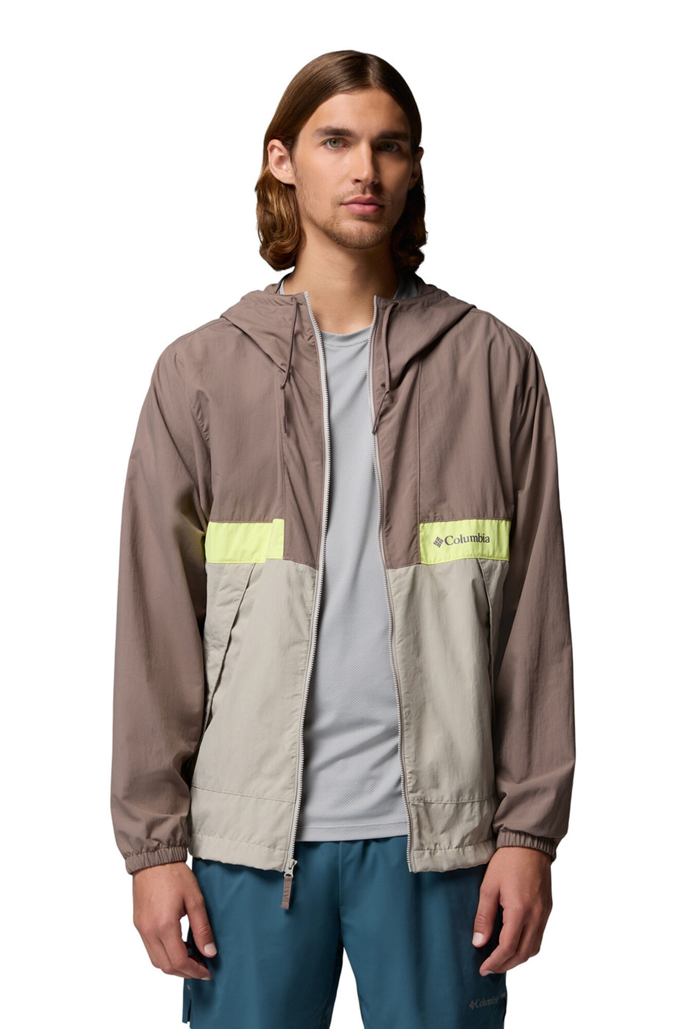 Columbia Cortavientos con capucha nude