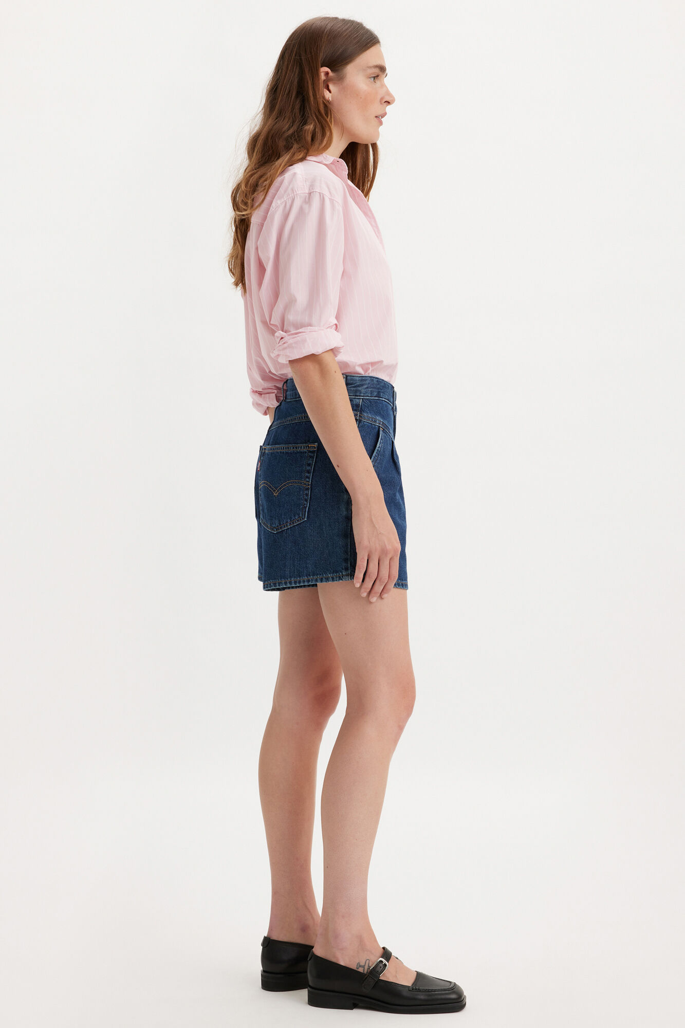 Levi's Short vaquero Featherweight Mom&trade; azul