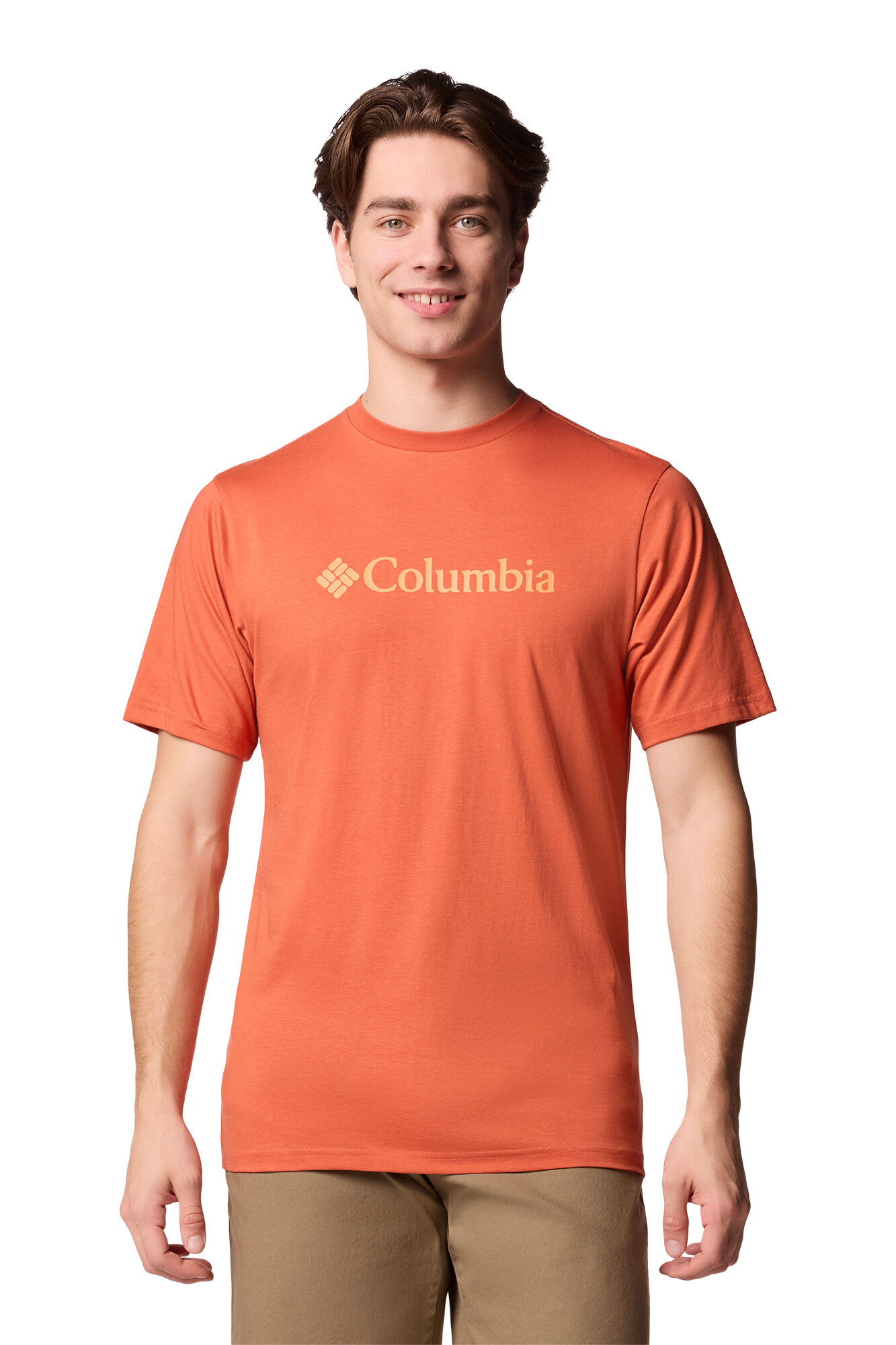 Columbia Columbia for men 's Basic Logo&trade; organic cotton short sleeve T-Shirt red