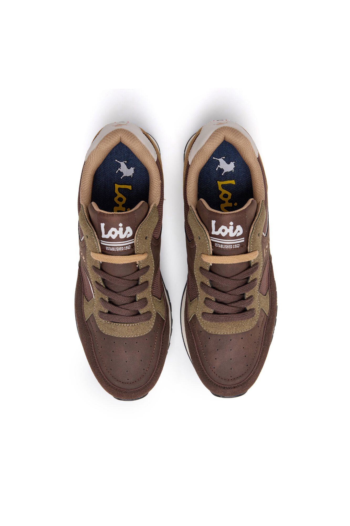 Lois Sapatilha de running efeito pele castanho