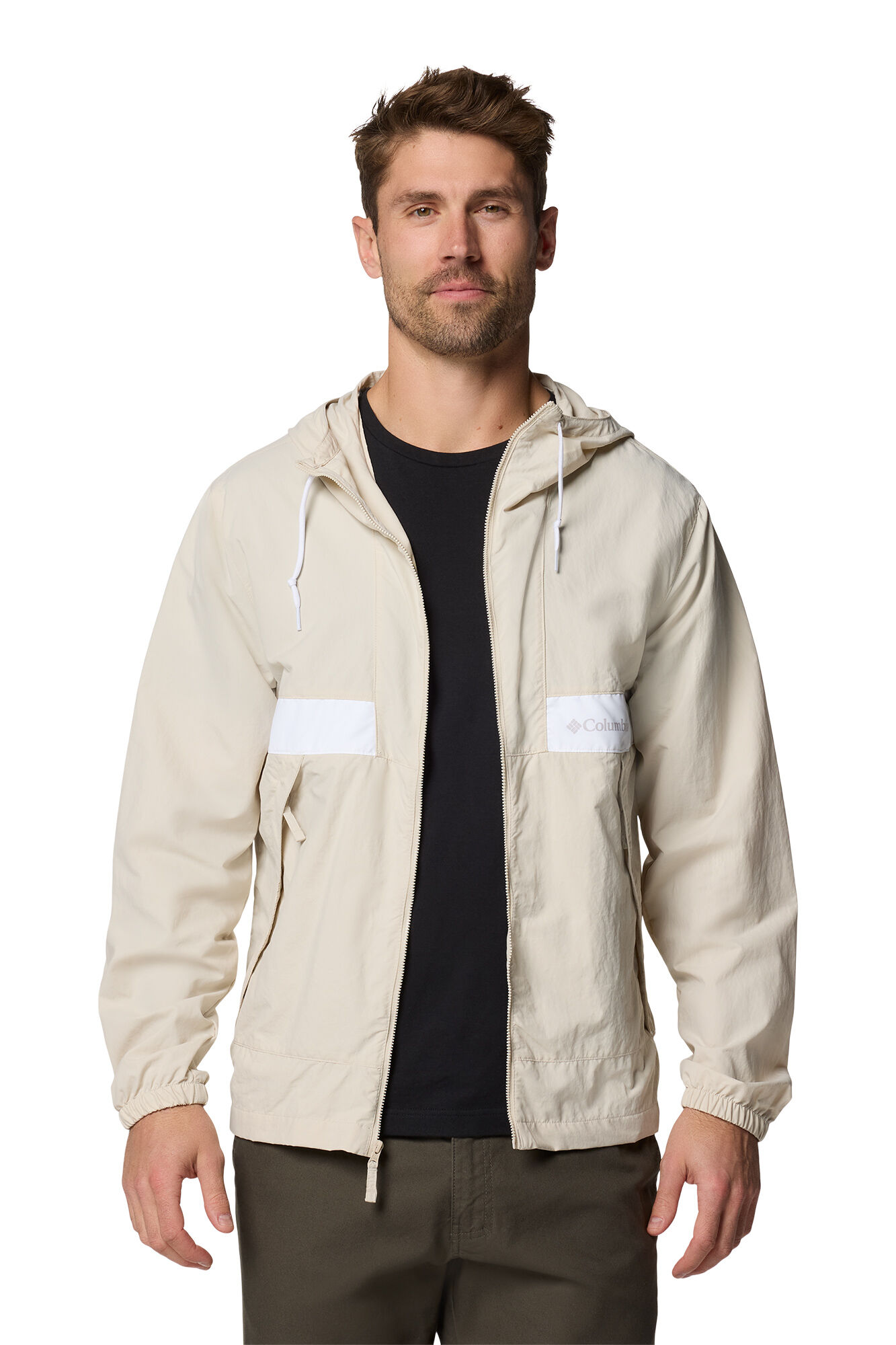 Columbia Cortavientos con capucha beige